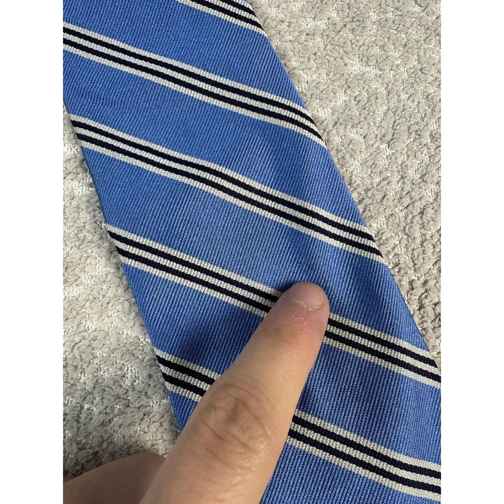 Brooks Brothers Tie Mens One Size‎ Blue Silk Striped Classic Width Necktie